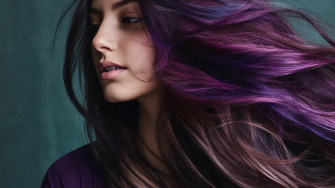 Fioletowe końcówki włosów: Przemieniaj swój wygląd z kolorami zimnego brązu i chłodnymi odcieniami fioletu!