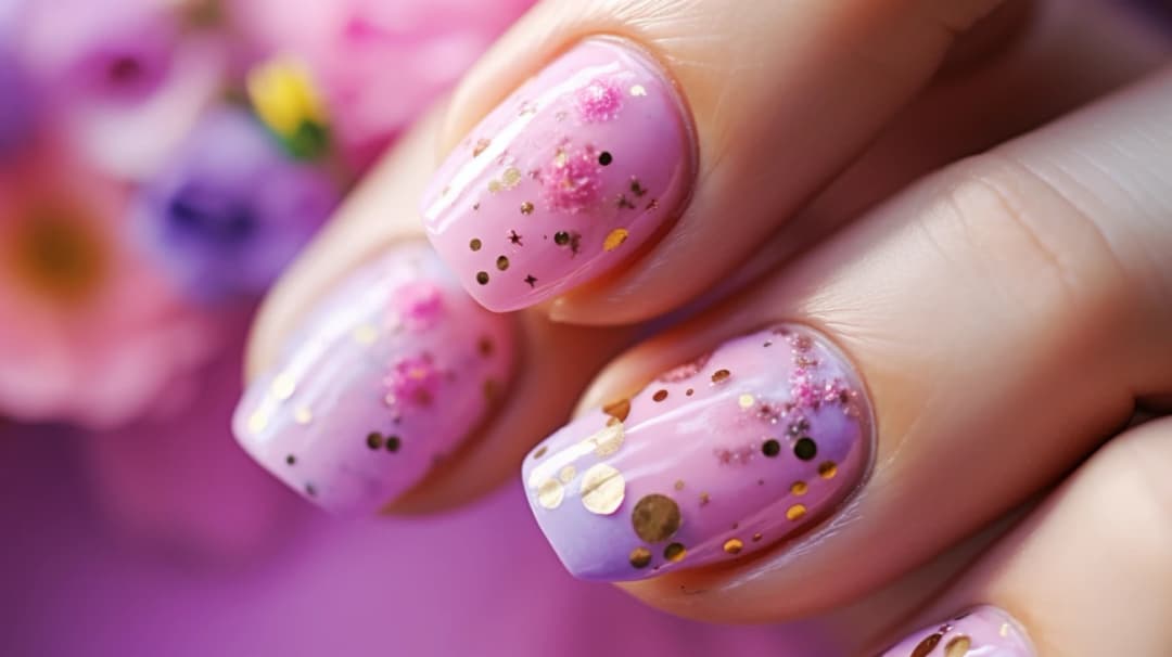 Paznokcie z kropkami - kolorowe paznokcie w kropki, hybrydowe wzory